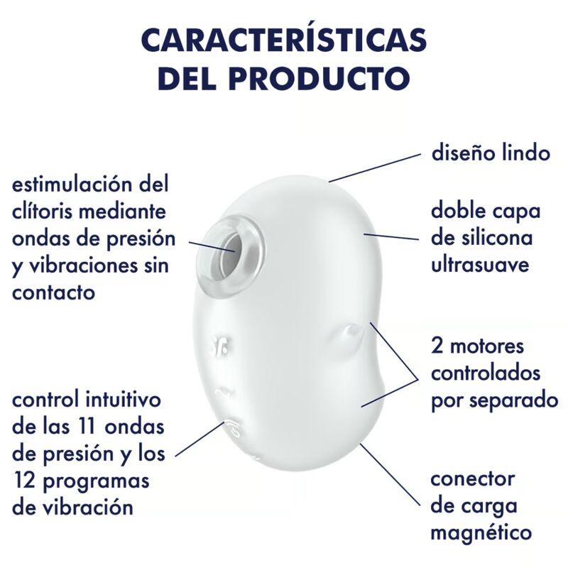 SATISFYER - CUTIE GHOST VIBRATEUR POSER WHITE