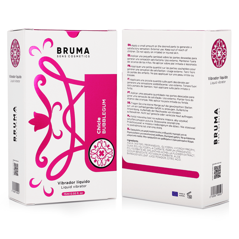 Vibrateur liquide ultra glissant bubblegum 15 ml – Bruma