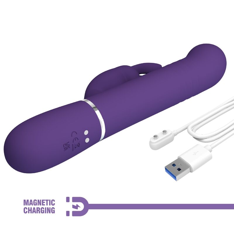 PRETTY LOVE - COALE VIBRADOR CONEJO 4 EN 1 MORADO