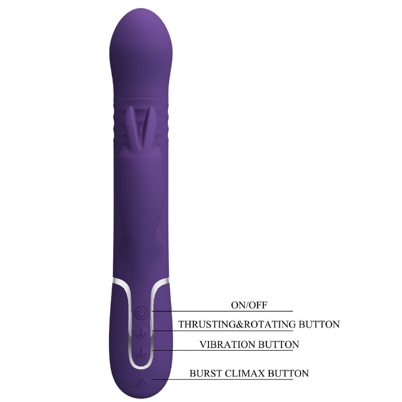 PRETTY LOVE - COALE VIBRADOR CONEJO 4 EN 1 MORADO