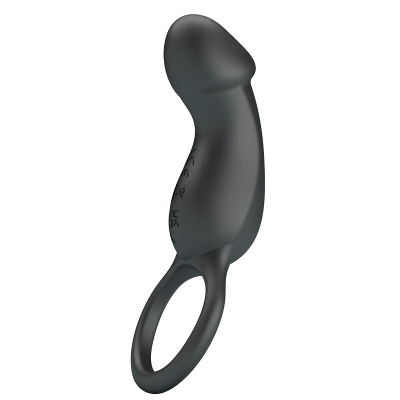 PRETTY LOVE - ANILLO VIBRADOR TRAE CON ESTIMULADOR NEGRO
