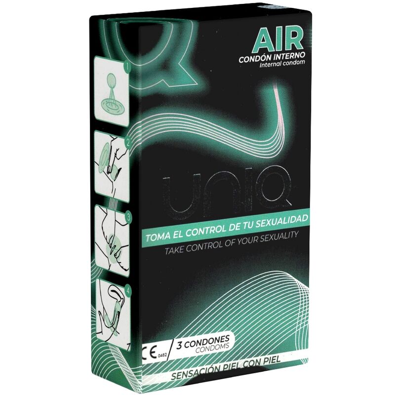 UNIQ - AIR FEMALE CONDOM LATEX-FREE 3 UNITS