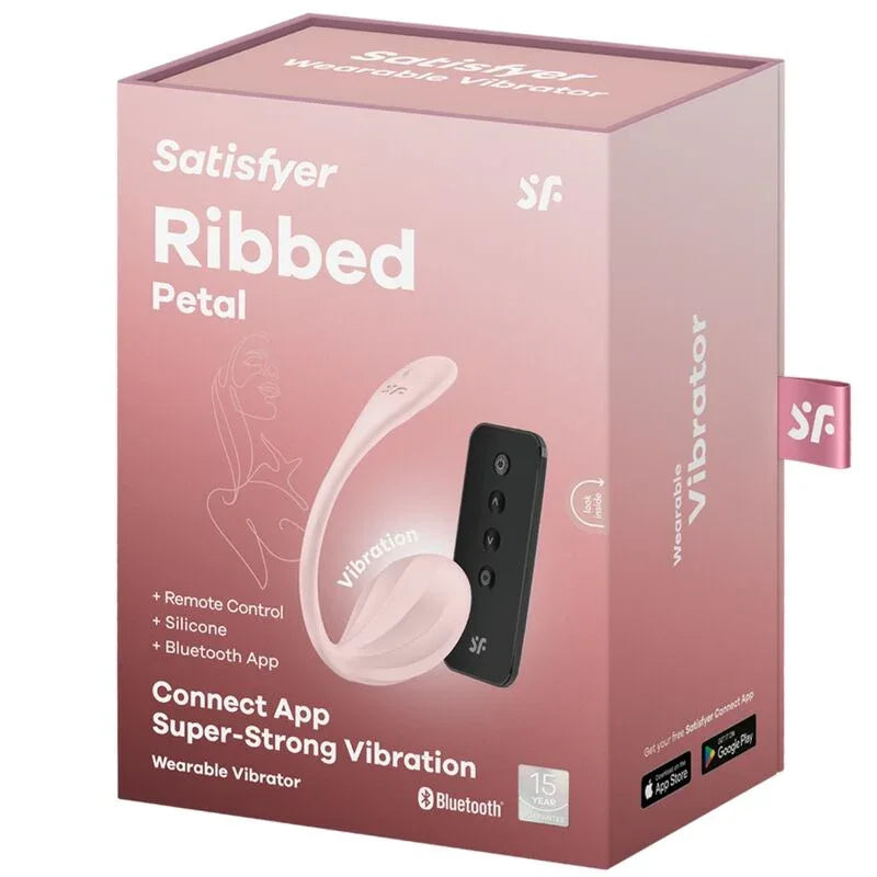 Satisfyer – Ribbed Petal Stimulateur à Distance G Point Rose Application Gratuite