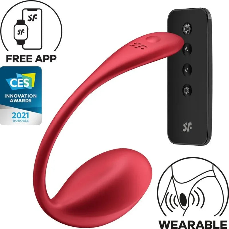 Satisfyer – Shiny Petal Stimulateur à Télécommande à Distance G Point Rouge Application