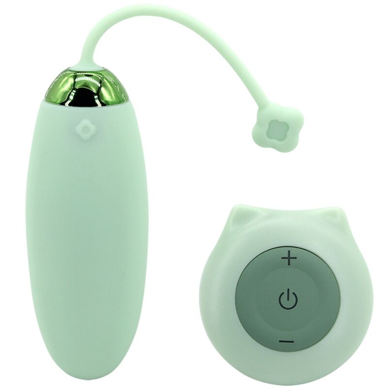 ARMONY - KITTY FUN EGG VIBRATEUR TÉLÉLÉCOMMANDE 10 VIBRATIONS VERT