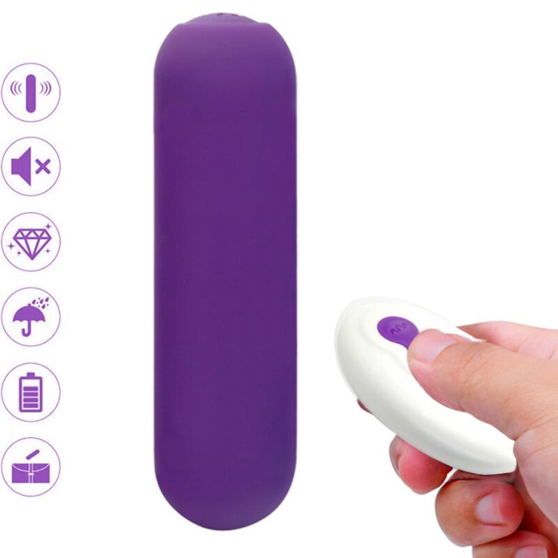 ARMONY - SPLASH JOIE REMOTE CONTROL SILICONE BULLET VIBRATOR 10 VIBRATIONS 75 X 19 CM PURPLE