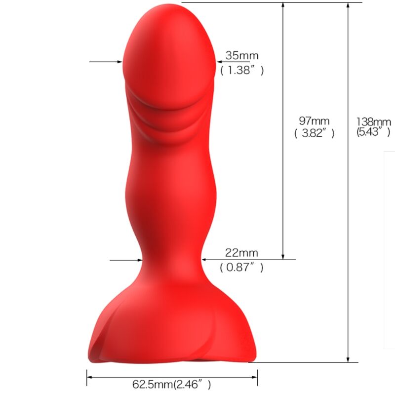 ARMONY - EXTREME A BLOOM VIBRATEUR ROSE ET PLUG ANAL TÉLÉLÉCOMMANDE ROUGE