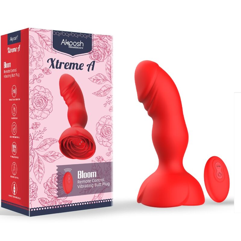 ARMONY - EXTREME A BLOOM VIBRATEUR ROSE ET PLUG ANAL TÉLÉLÉCOMMANDE ROUGE
