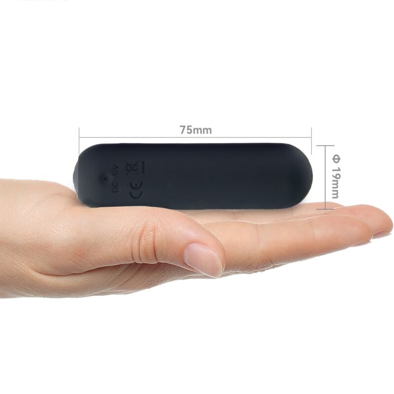 ARMONY - SPLASH JOIE REMOTE CONTROL SILICONE BULLET VIBRATOR 10 VIBRATIONS 75 X 19 CM BLACK