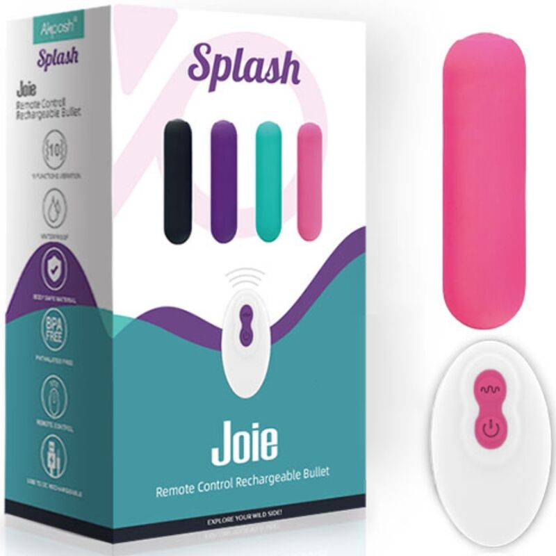 ARMONY - SPLASH JOIE VIBRATEUR BULLET TÉLÉLÉCOMMANDE EN SILICONE 10 VIBRATIONS 75 X 19 CM ROSE