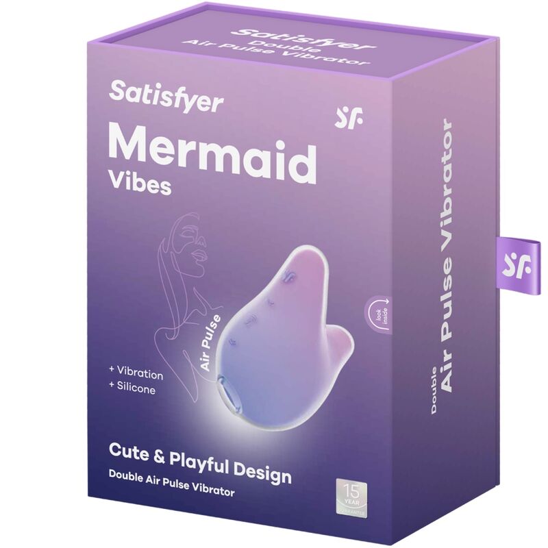 SATISFYER - MERMAID VIBES ESTIMULADOR Y VIBRADOR MORADO Y ROSA