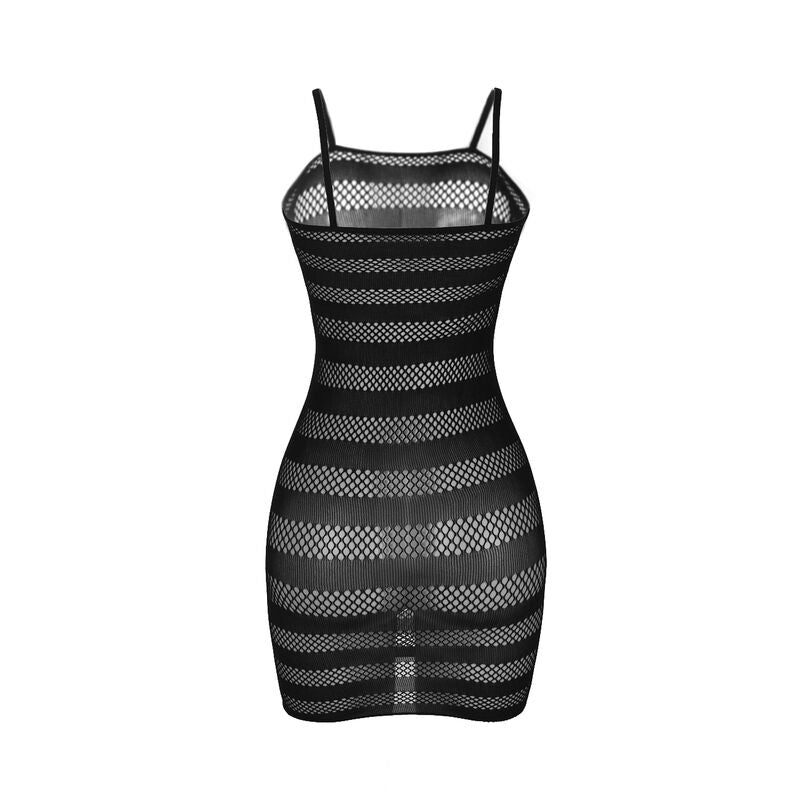 SUBBLIME - 951733 VESTIDO DE MALLA DE RAYAS NEGRAS TALLA ÚNICA