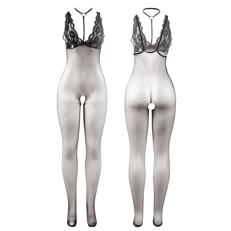 SUBBLIME - 951993 BODYSTOCKING DE MALLA TRANSPARENTE NEGRO SIN PIEL TALLA ÚNICA