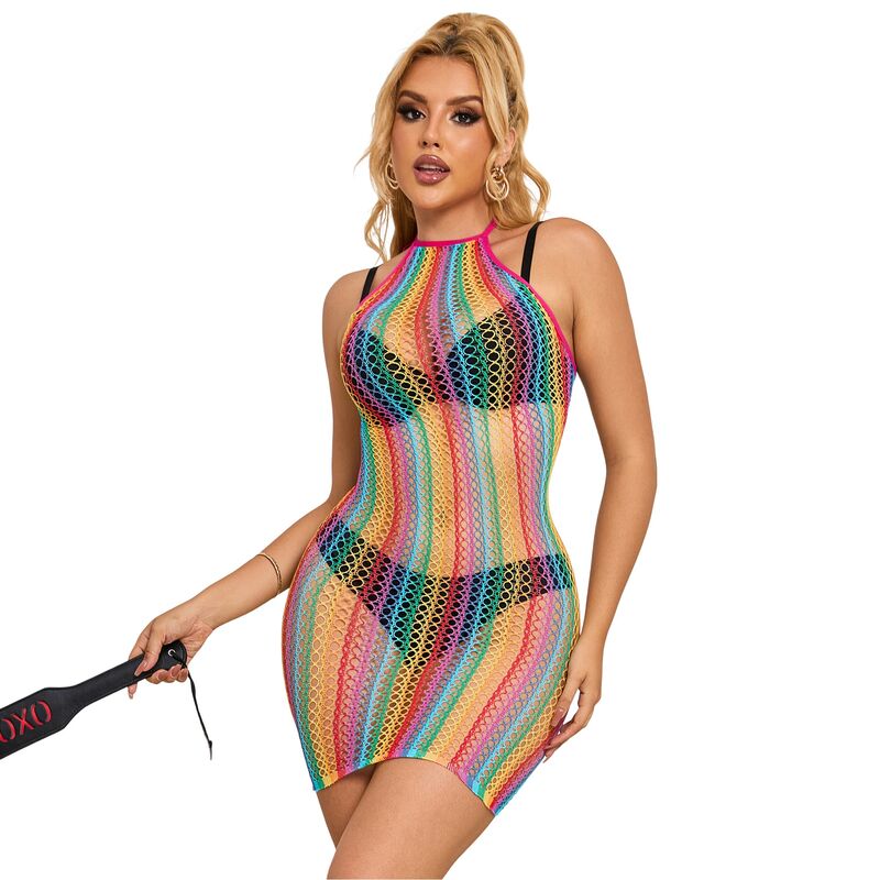 SUBBLIME - 952341 VESTIDO DE MALLA ARCOÍRIS TALLA ÚNICA