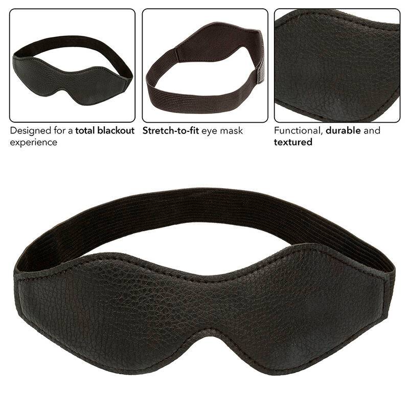 CALEXOTICS - ANTIFAZ NOCTURNO DE CUERO DE PVC NEGRO