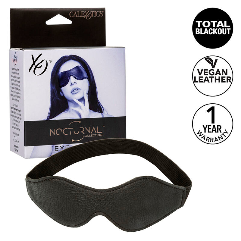 CALEXOTICS - ANTIFAZ NOCTURNO DE CUERO DE PVC NEGRO