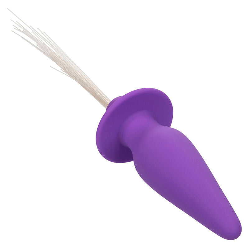 CALEXOTICS - PLUG ANAL ILUMINADO LUCES DEL SUR 10 VIBRACIONES SILICONA MORADA