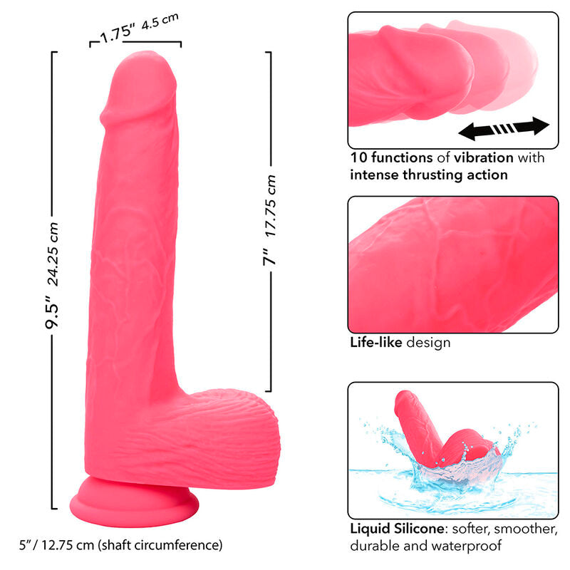 CALEXOTICS - VIBRADOR REALISTA STUDS 10 VIBRACIONES ROSA