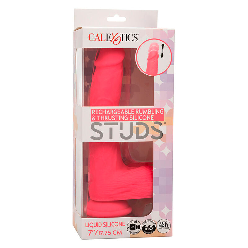 CALEXOTICS - VIBRADOR REALISTA STUDS 10 VIBRACIONES ROSA