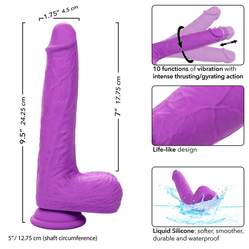 CALEXOTICS - STUDS VIBRADOR RECARGABLE Y GIRATORIO 10 VIBRACIONES MORADO