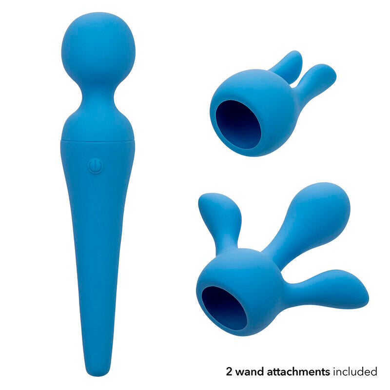 CALEXOTICS - COUTURE KIT VIBRATEUR WAND 10 VIBRATIONS BLUE