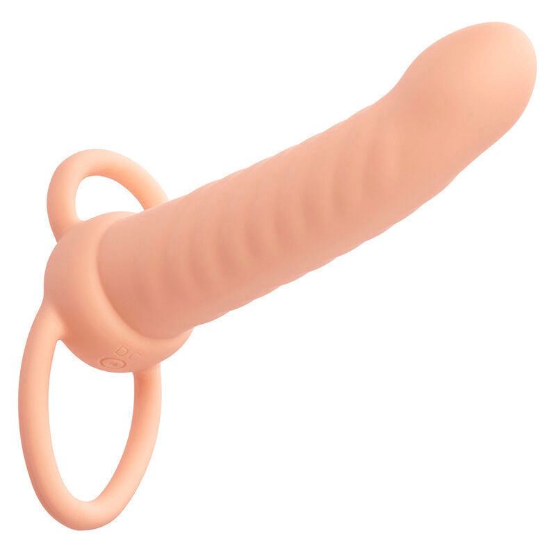CALEXOTICS - MAXX DOUBLE RIBBED PENETRATOR 10 VIBRATIONS FLESH