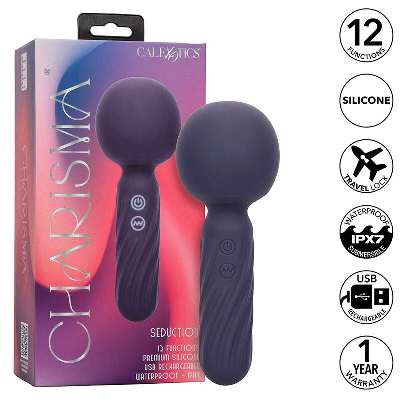 CALEXOTICS - CHARISMA SEDUCTION MASSEUR 12 FONCTIONS 17.75 CM X 6.25 CM VIOLET