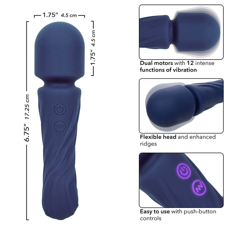 CALEXOTICS - CHARISMA ALLURE MASSEUR DOUBLE MOTEURS 12 FONCTIONS 17.25 CM X 4.5 CM VIOLET