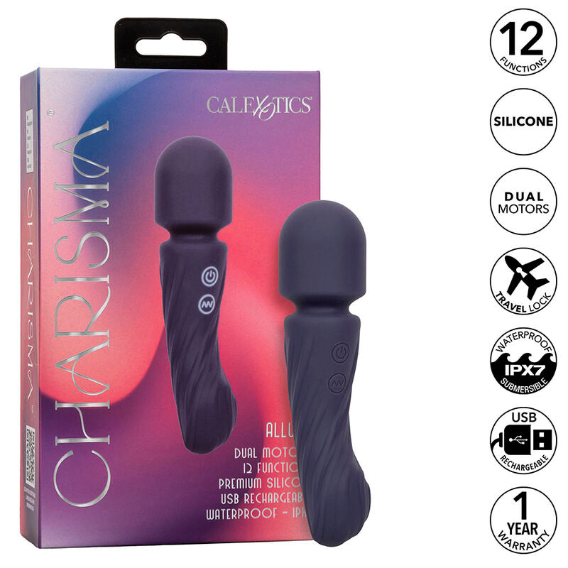 CALEXOTICS - CHARISMA ALLURE MASSEUR DOUBLE MOTEURS 12 FONCTIONS 17.25 CM X 4.5 CM VIOLET
