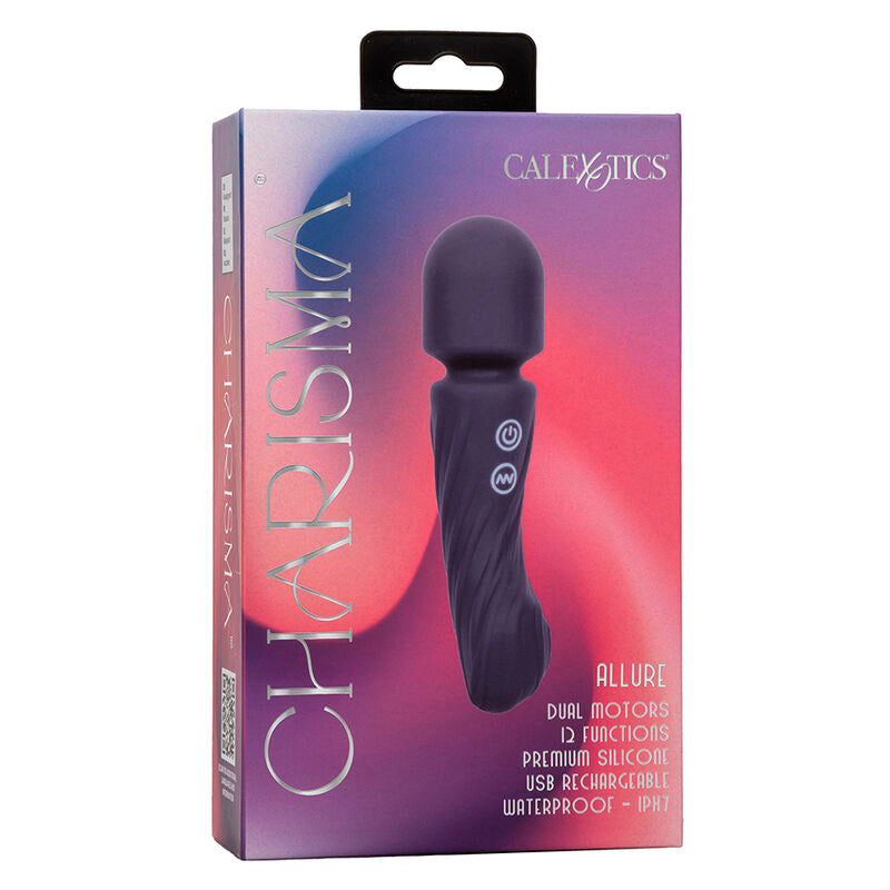 CALEXOTICS - CHARISMA ALLURE MASSEUR DOUBLE MOTEURS 12 FONCTIONS 17.25 CM X 4.5 CM VIOLET