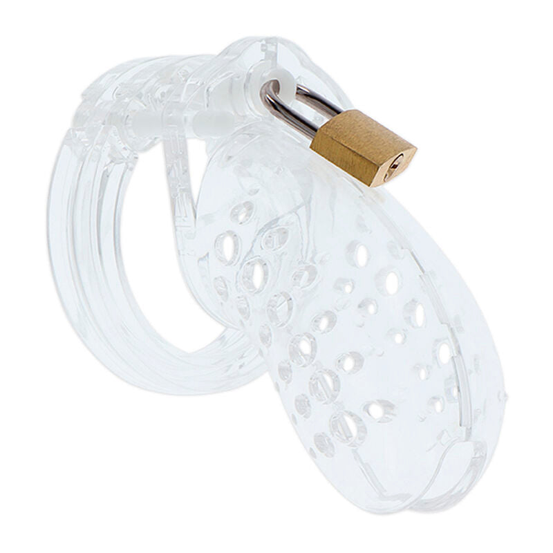 HIDDEN DESIRE - EXTREME ADJUSTABLE TRANSPARENT ACRYLIC CHASTITY CAGE