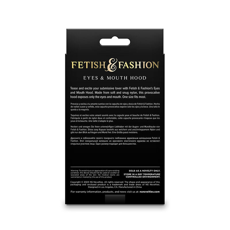 NOVEDADES NS - FETICHE Y MODA CUBIERTA DE NYLON BLANCA PARA OJOS Y BOCA