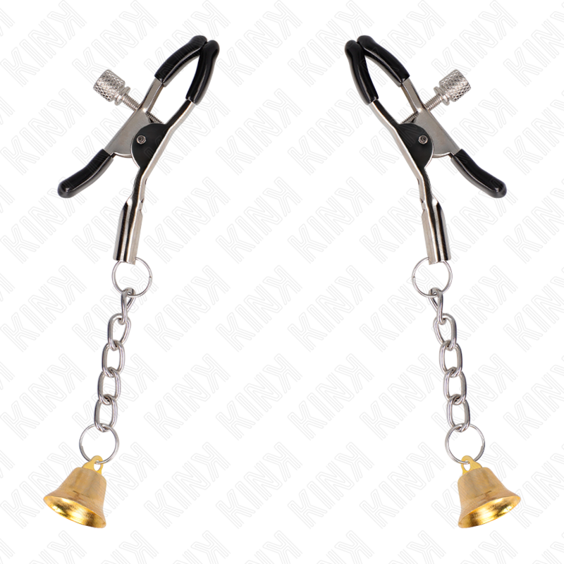 KINK - PINZAS DE TELEMONÍA CON COLGANTE DE CAMPANA DORADA 6 CM