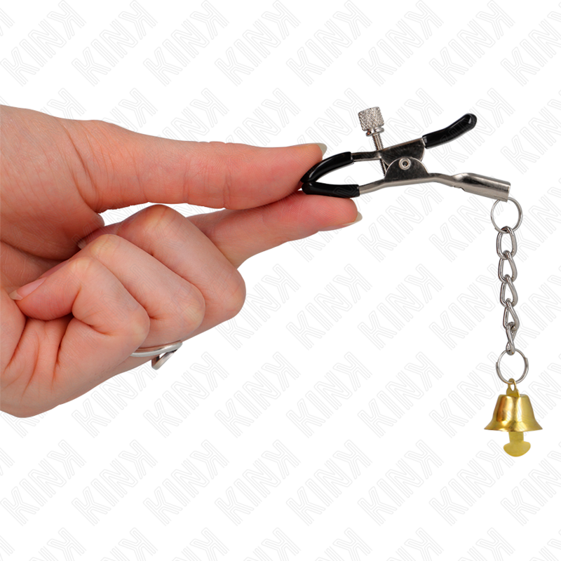KINK - PINZAS DE TELEMONÍA CON COLGANTE DE CAMPANA DORADA 6 CM
