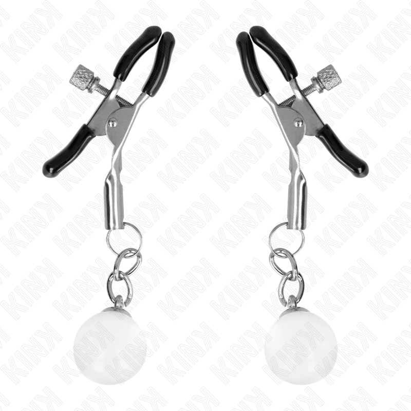 KINK - ABRAZADERAS METON BOLAS DE CRISTAL PLATA 6 CM