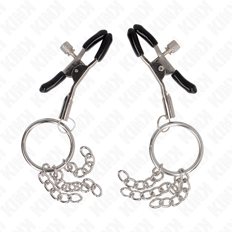 KINK - ABRAZADERA DE JUNTA TÓRICA METON Y CADENA DE PLATA PEQUEÑA DE 6 CM