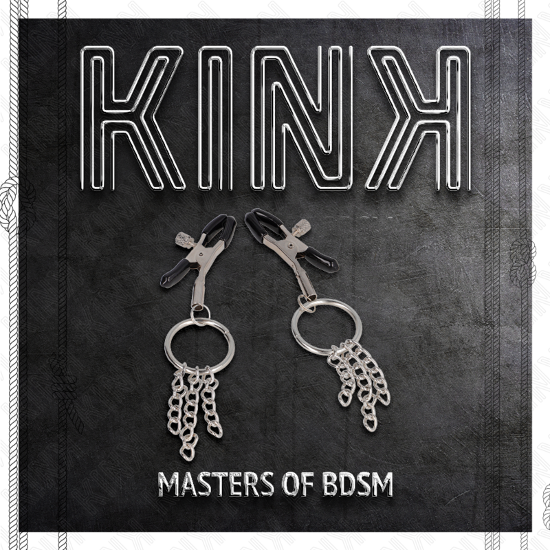 KINK - ABRAZADERA DE JUNTA TÓRICA METON Y CADENA DE PLATA PEQUEÑA DE 6 CM