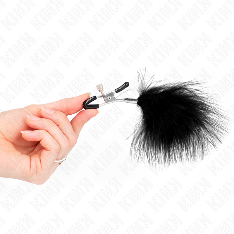 KINK - ABRAZADERA DE PLUMA METON NEGRA 7 CM