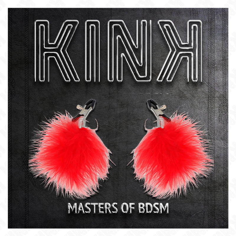 KINK - ABRAZADERA DE METON DE PLUMA ROJA 7 CM