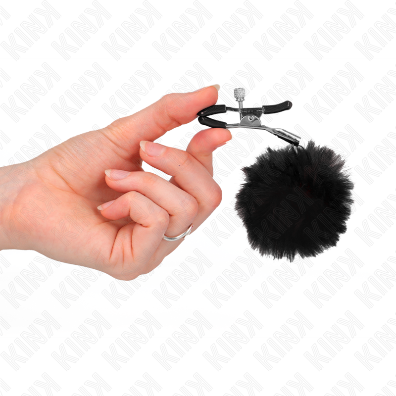 KINK - ABRAZADERA DE METON DE BOLA DE PIEL SINTÉTICA NEGRA 6 CM