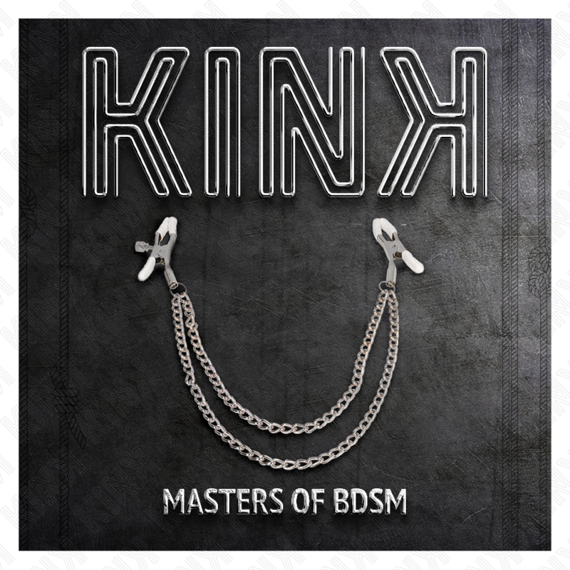KINK - CLIPS METÁLICOS CON 2 CADENAS FINAS DE PLATA 20/23 CM