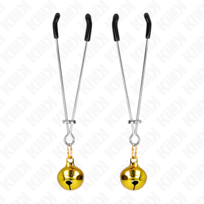 KINK - PINZAS FINAS PARA TELÉFONO CON CAMPANA DORADA DE 7 CM