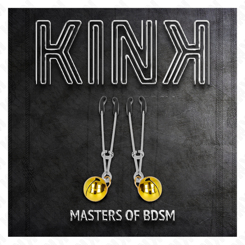 KINK - PINZAS FINAS PARA TELÉFONO CON CAMPANA DORADA DE 7 CM