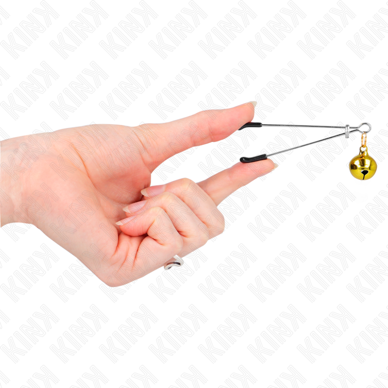 KINK - PINZAS FINAS PARA TELÉFONO CON CAMPANA DORADA DE 7 CM
