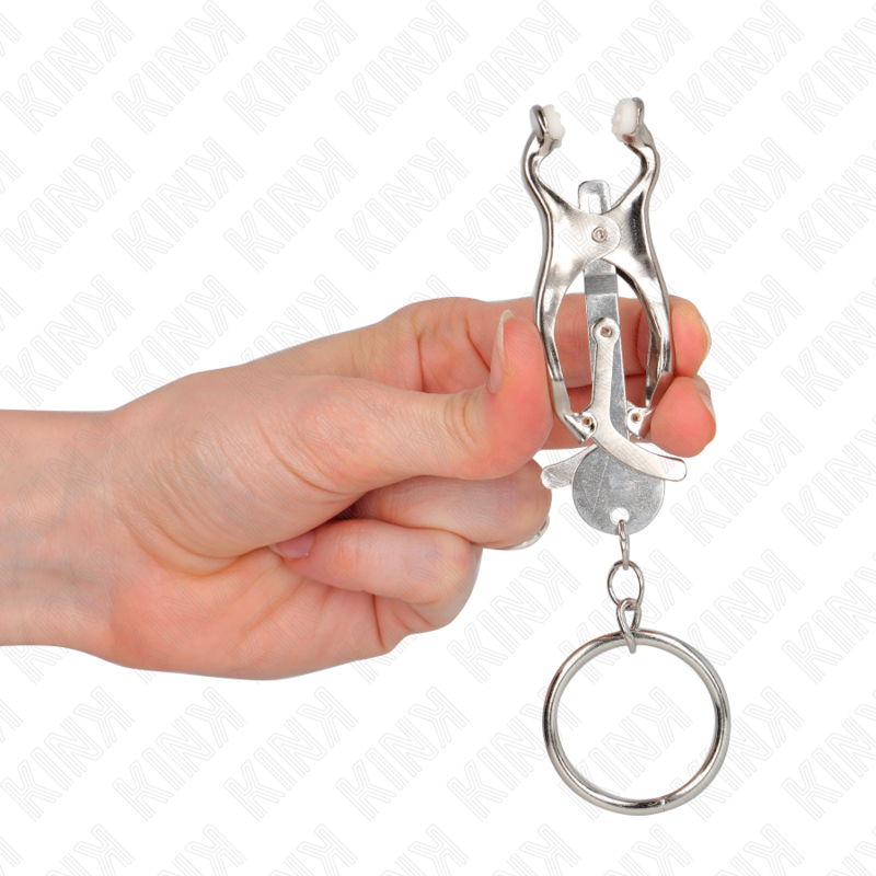 KINK - CLIPS PARA TELÉFONO DE PLATA CON ANILLA TÓRICA DE TRÉBOL JAPONÉS
