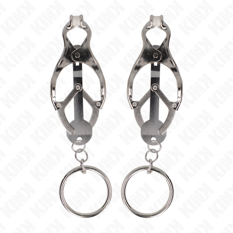 KINK - CLIPS PARA TELÉFONO DE PLATA CON ANILLA TÓRICA DE TRÉBOL JAPONÉS