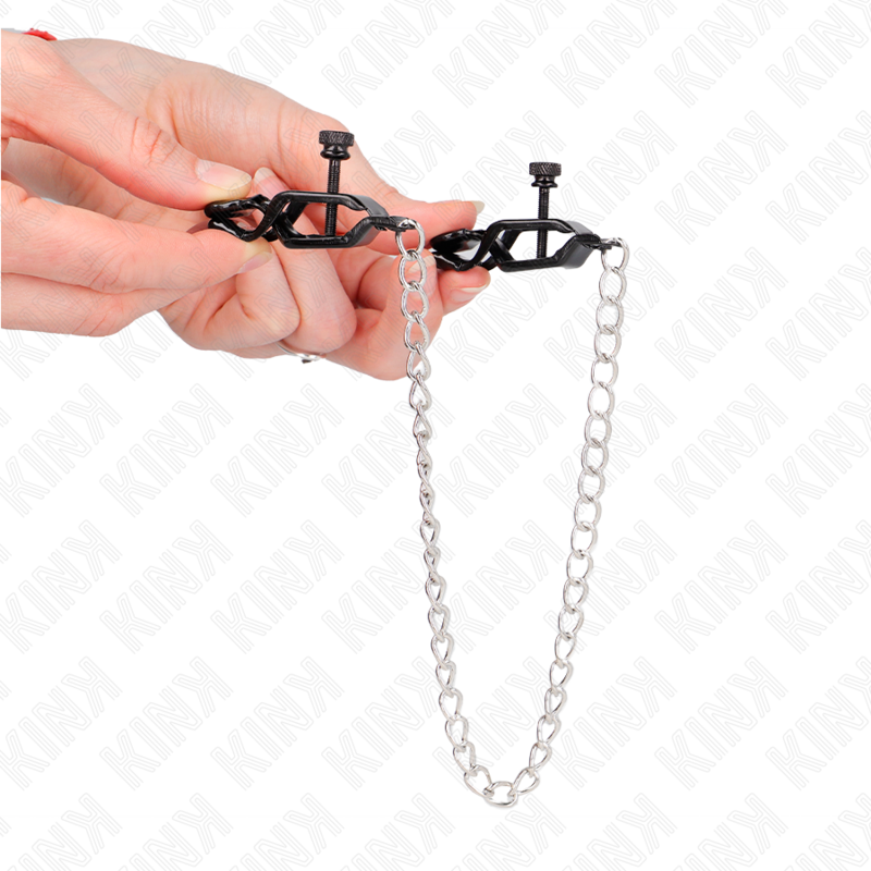 KINK - ABRAZADERAS TAMELON DE CADENA PLANA DE PLATA DE 30 CM