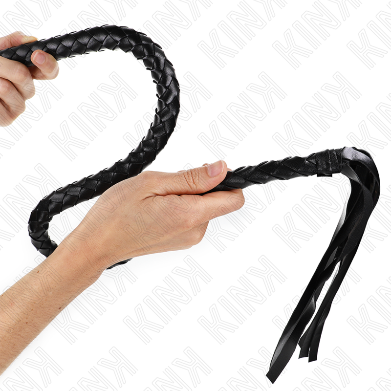 KINK - LÁTIGO SERPIENTE CON ANILLA DE MANO NEGRO 65 CM