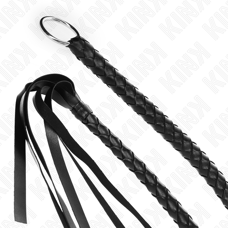 KINK - LÁTIGO SERPIENTE CON ANILLA DE MANO NEGRO 65 CM