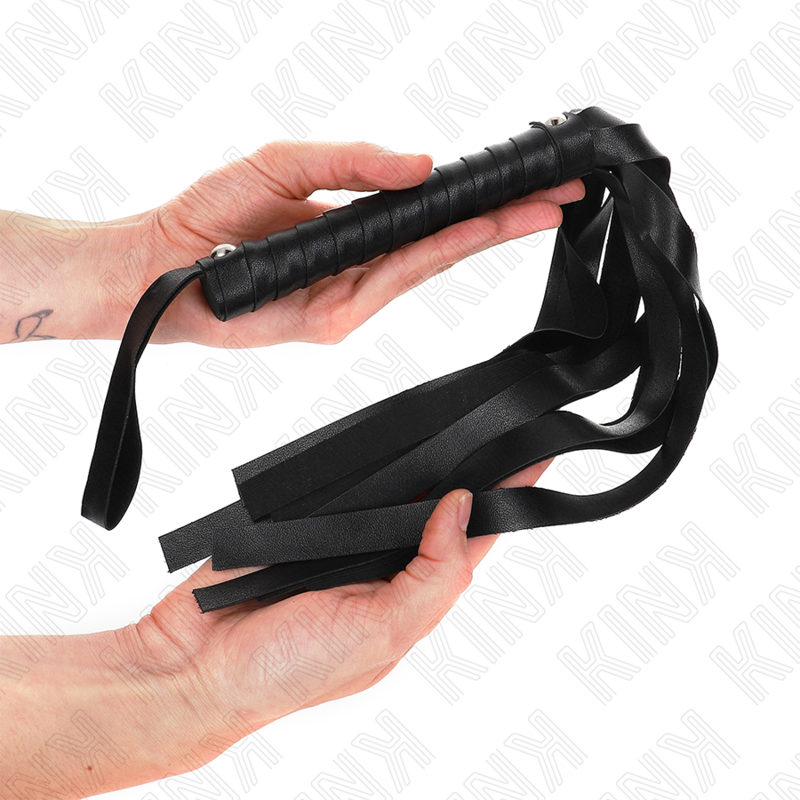 KINK - Látigo de cola ancha negro de 48,5 cm